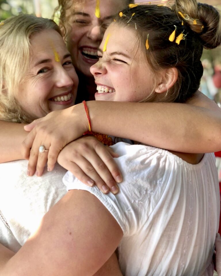 Vedic yoga teacher training happy students in certification ceremony